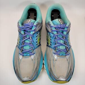 Brooks Glycerin 14 Womens Running Shoes 8.5 Silver Blue Teal Athletic Sneakers